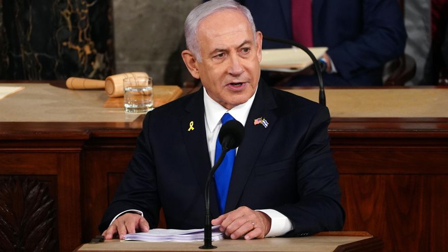Netanyahu habla ante un Congreso de EEUU con sillas vacías y acusa a los propalestinos de ser "idiotas útiles de Teherán"