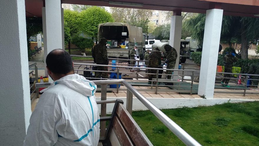 Desinfección en el centro 'Pocitas del Prior' en Puertollano