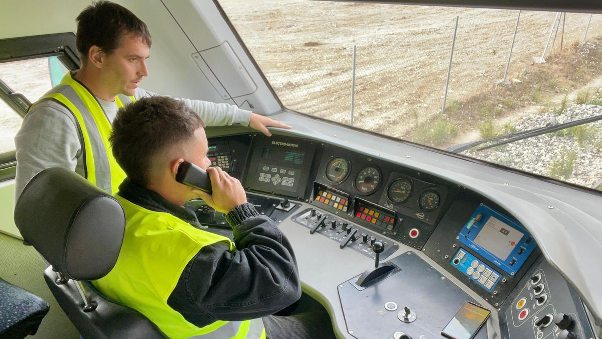 Uno de los alumnos de la Escuela Ferroviaria de Transfesa