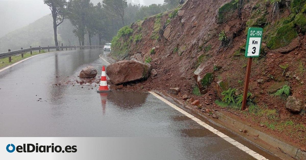 El Gobierno de Canarias declara la prealerta por riesgo de desprendimientos