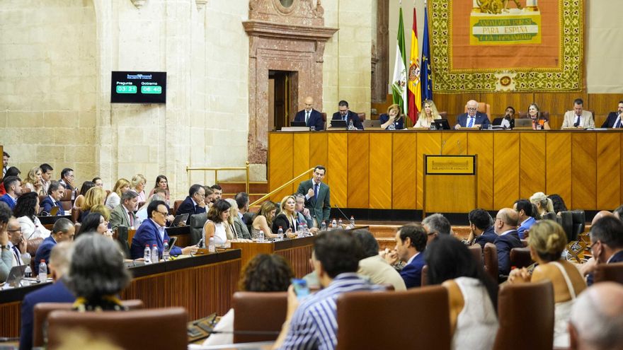 Sesión de control al Gobierno andaluz de Moreno en el Pleno.