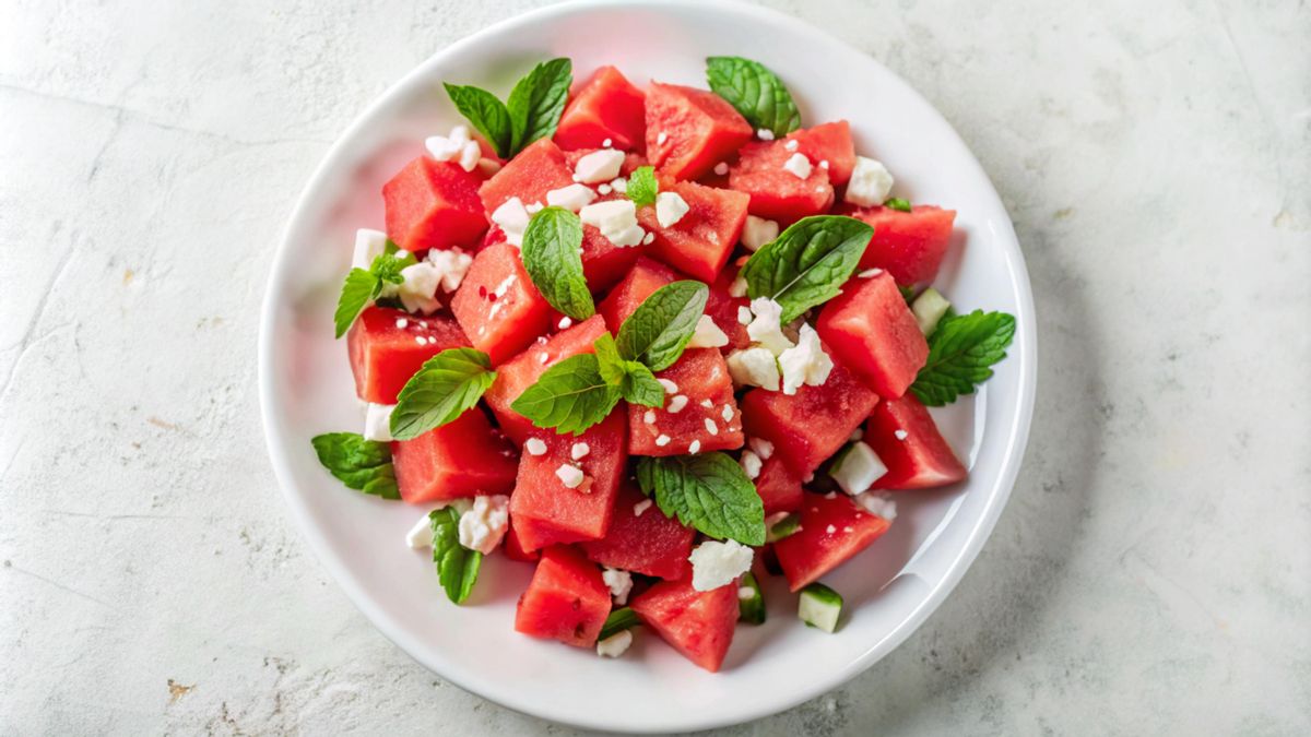 Ensalada viral de sandía y feta