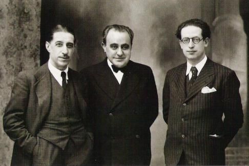 Miguel Castaño, Félix Gordón Ordás y Ramiro Armesto.