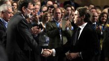 Mariano Rajoy y José María Aznar en una del Congreso del PP en 2015