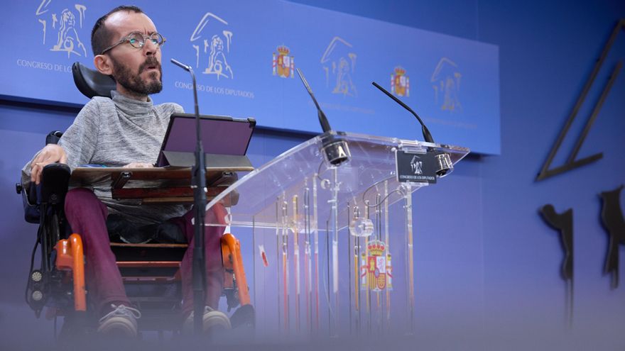 El portavoz de Unidas Podemos en el Congreso de los Diputados, Pablo Echenique.