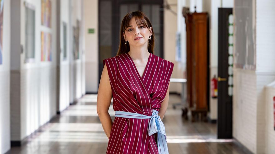 Leonor Watling en el rodaje de Cabeza alta