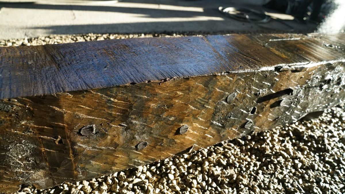 Huellas de herramientas utilizadas en labrado pieza.