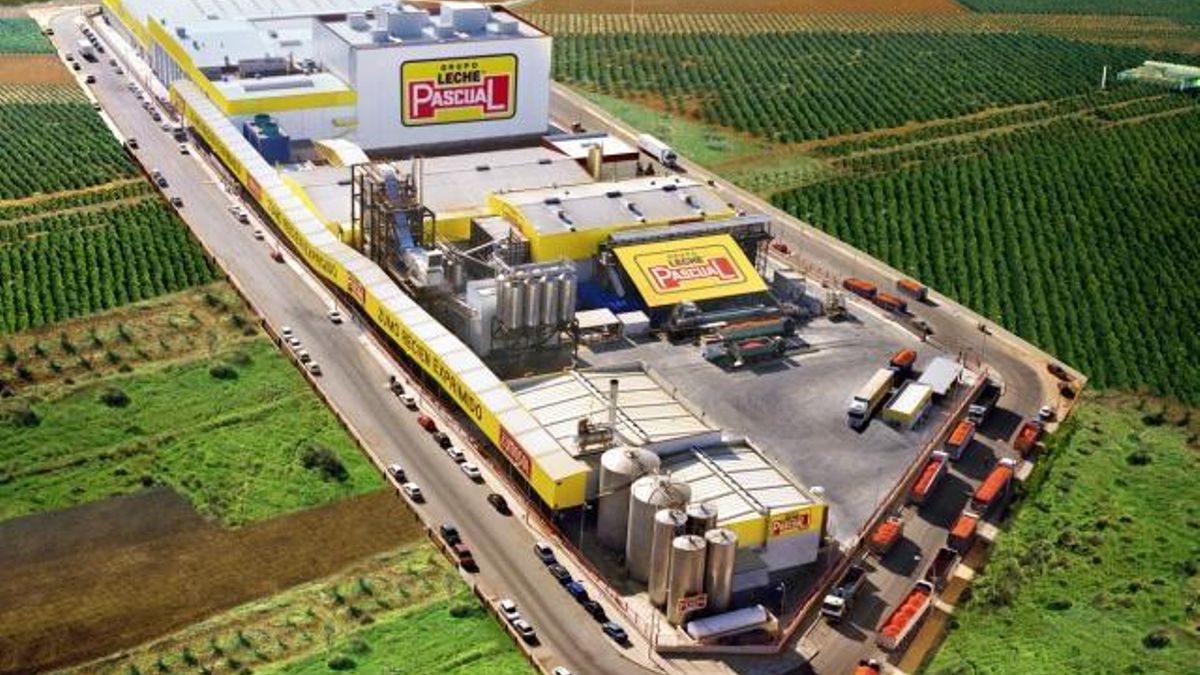 Imagen de la fábrica de Zumos Palma en su época de mayor producción.