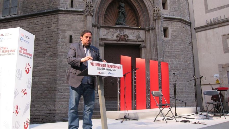 Junqueras se compromete a "ganar" para dignificar a los defensores de la república en el franquismo