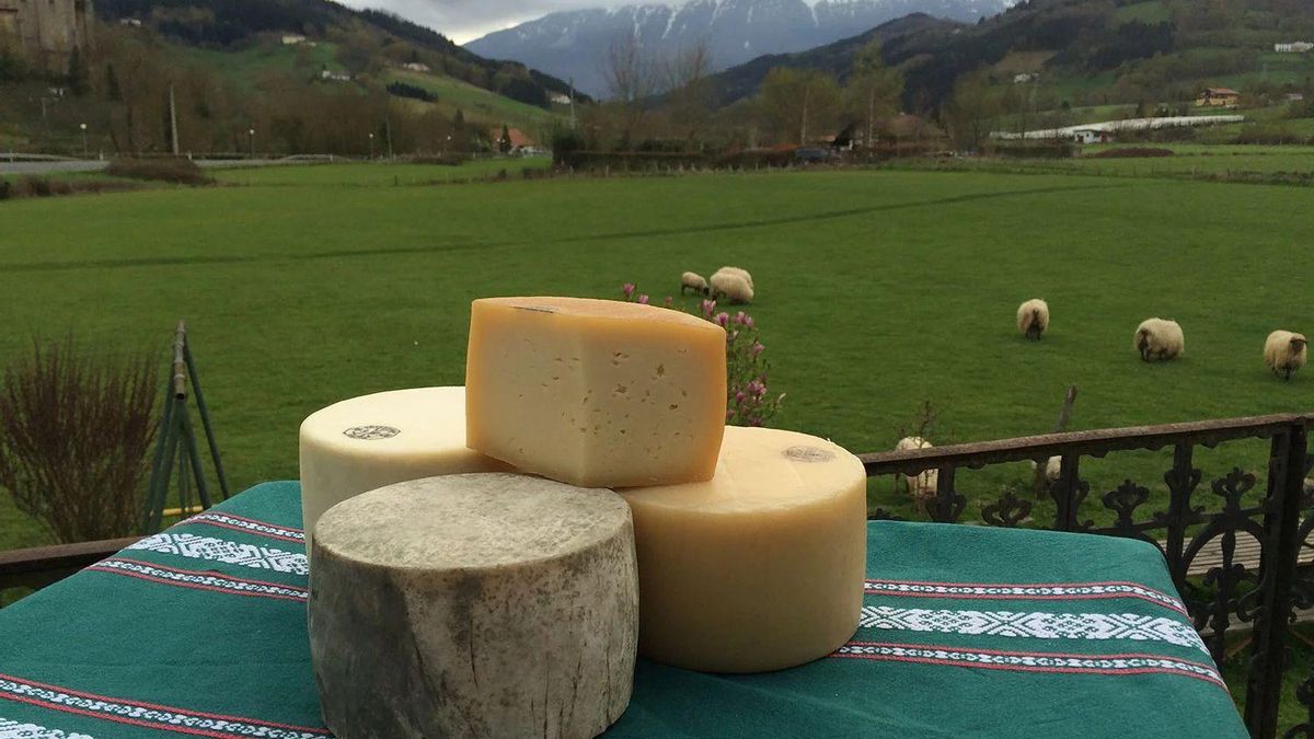 Paisaje de la ruta del Queso Idiazabal.