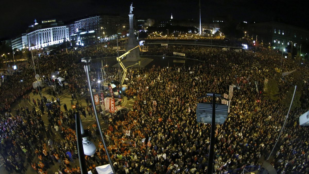 La manifestación del 14N termina en la plaza de Colón