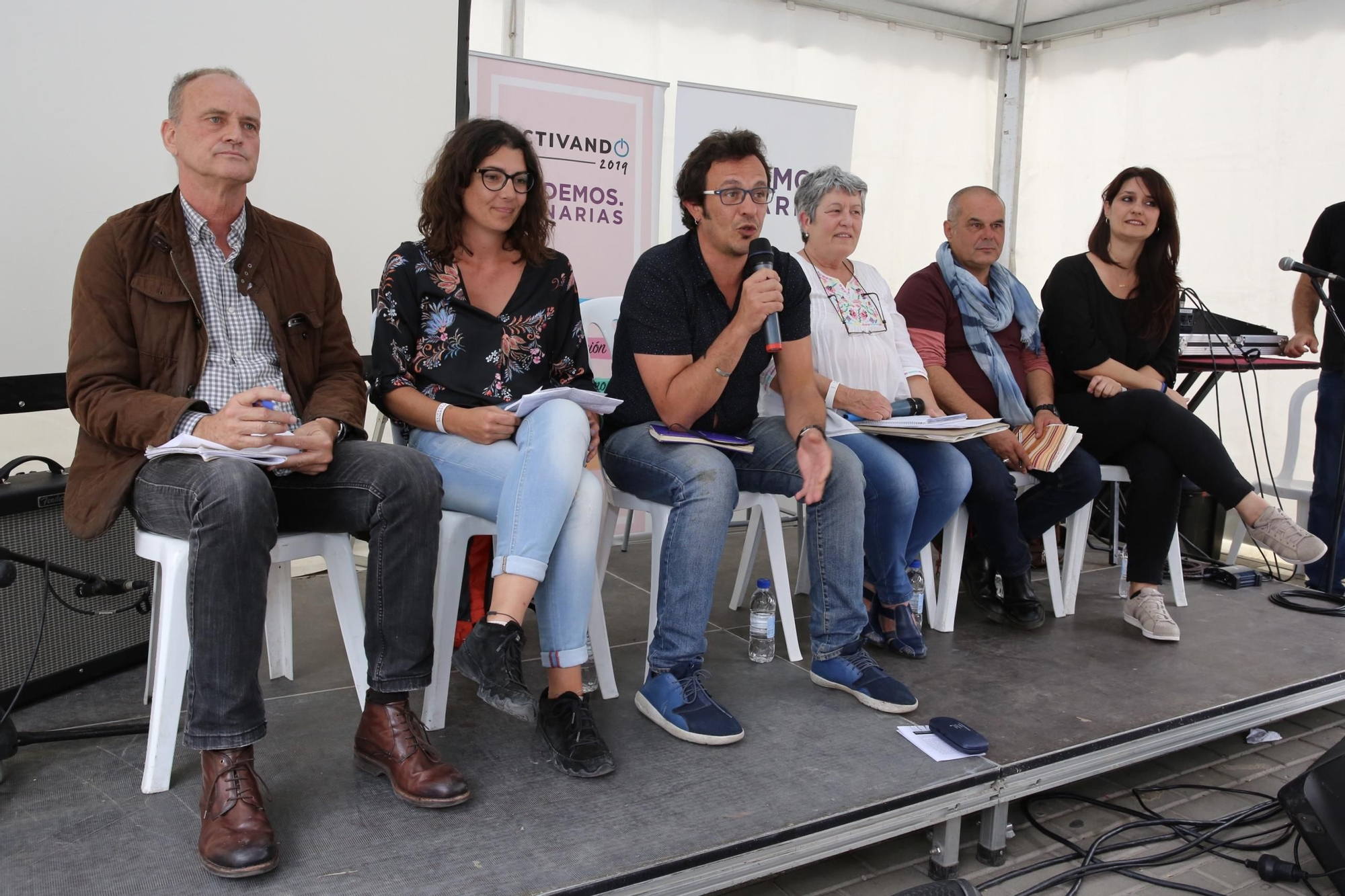 Encuentro con la militancia de Podemos.