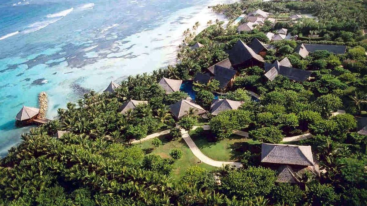 Aerial view of Julio Iglesias’s estate in Punta Cana, Dominican Republic, in 2003.