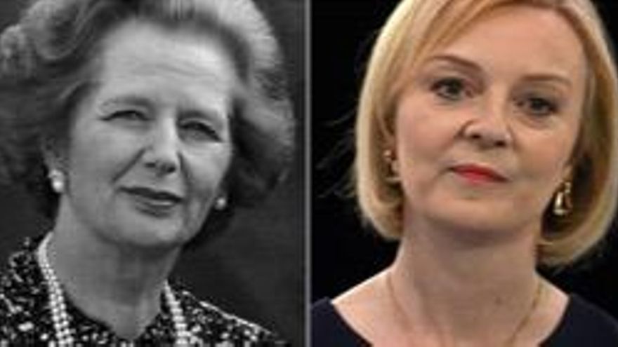 Margaret Thatcher y Liz Truss