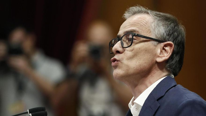 Josep Maria Jové, portavoz de ERC en el Parlament, durante el pleno de investidura de Salvador Illa.