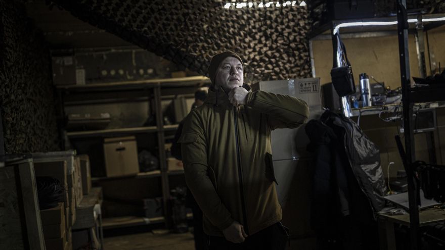 El soldado, experto en instalación de fibra óptica en la unidad de las fuerzas especiales Taifun especializada en drones de guerra en Jarkov