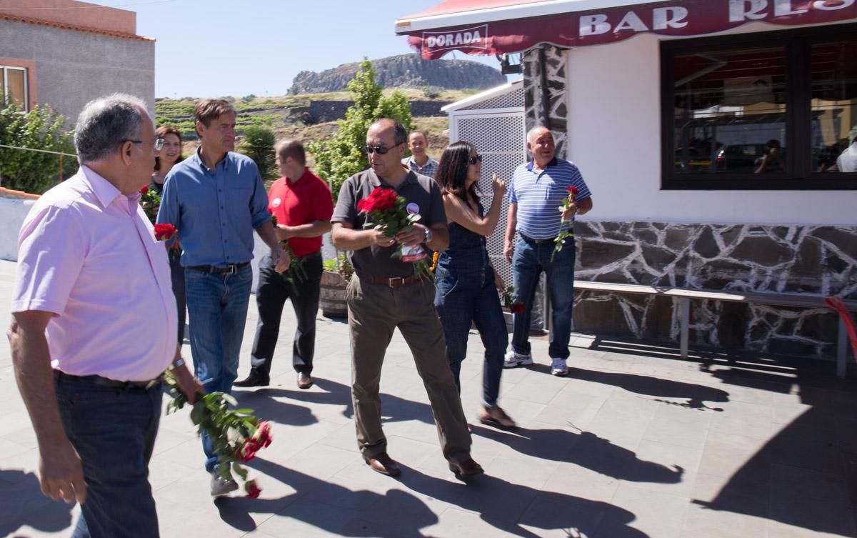 Miembros del PSOE este domingo en Chipude, La Gomera
