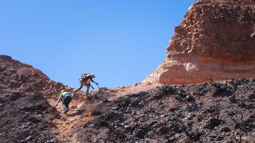 Expertos del CSIC analizan en Las Médulas las consecuencias del incendio y trasladarán sus conclusiones