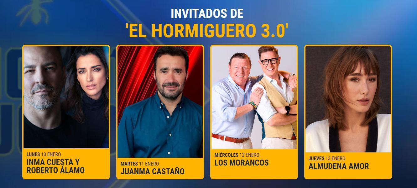 Los invitados de 'El Hormiguero' en su primera semana de 2022