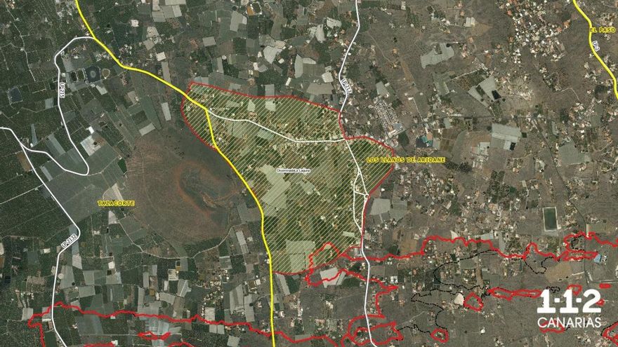 Mapa de la nueva zona evacuada en La Palma este jueves
