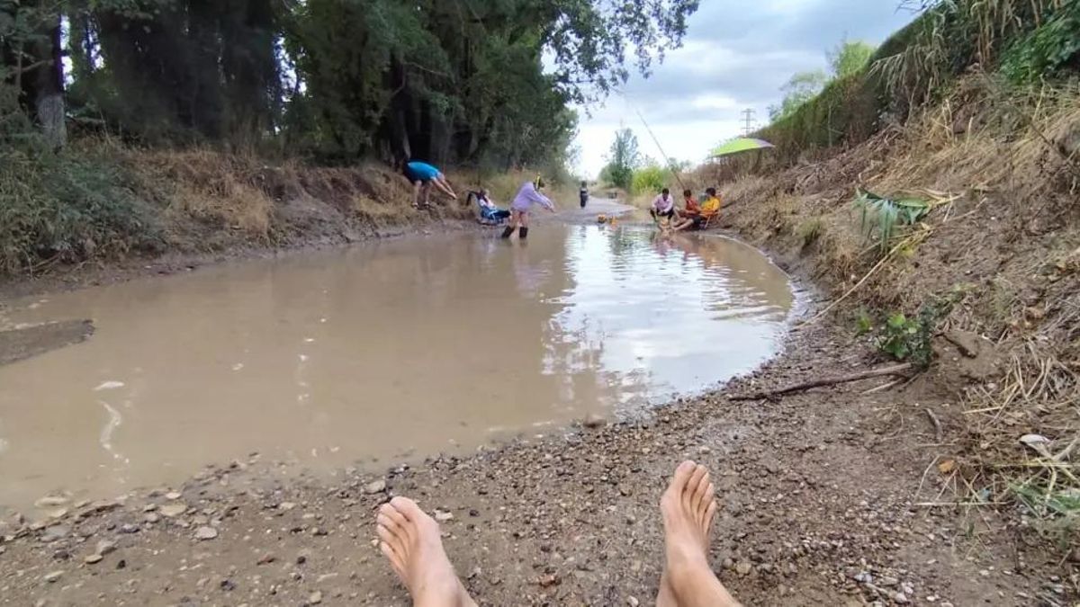 La ‘playa’ de la Cruz del Palmo: vecinos de Huesca denuncian años de abandono e inundaciones por las lluvias