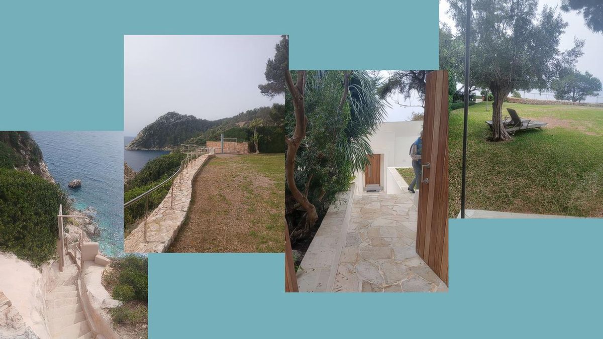 Imágenes de la villa que impide el acceso al mar.