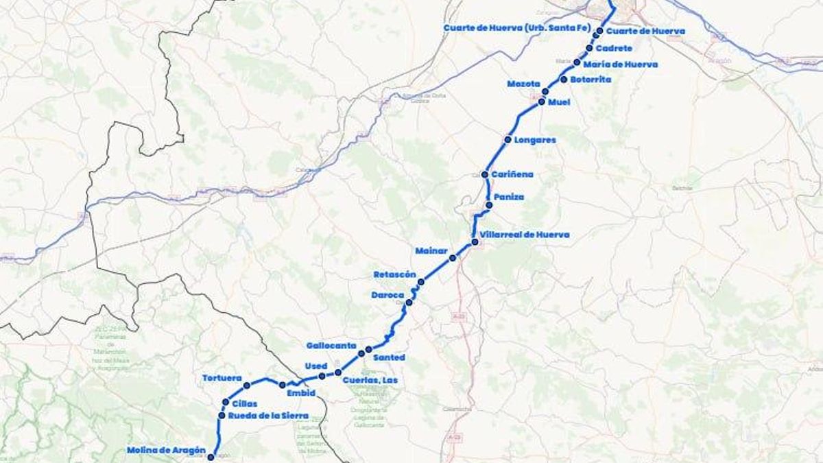 Ruta Molina de Aragón-Zaragoza