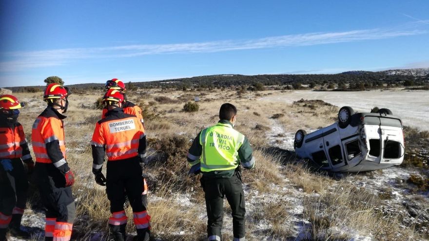 Uno de los accidentes ha ocurrudo en Monterde de Albarracín