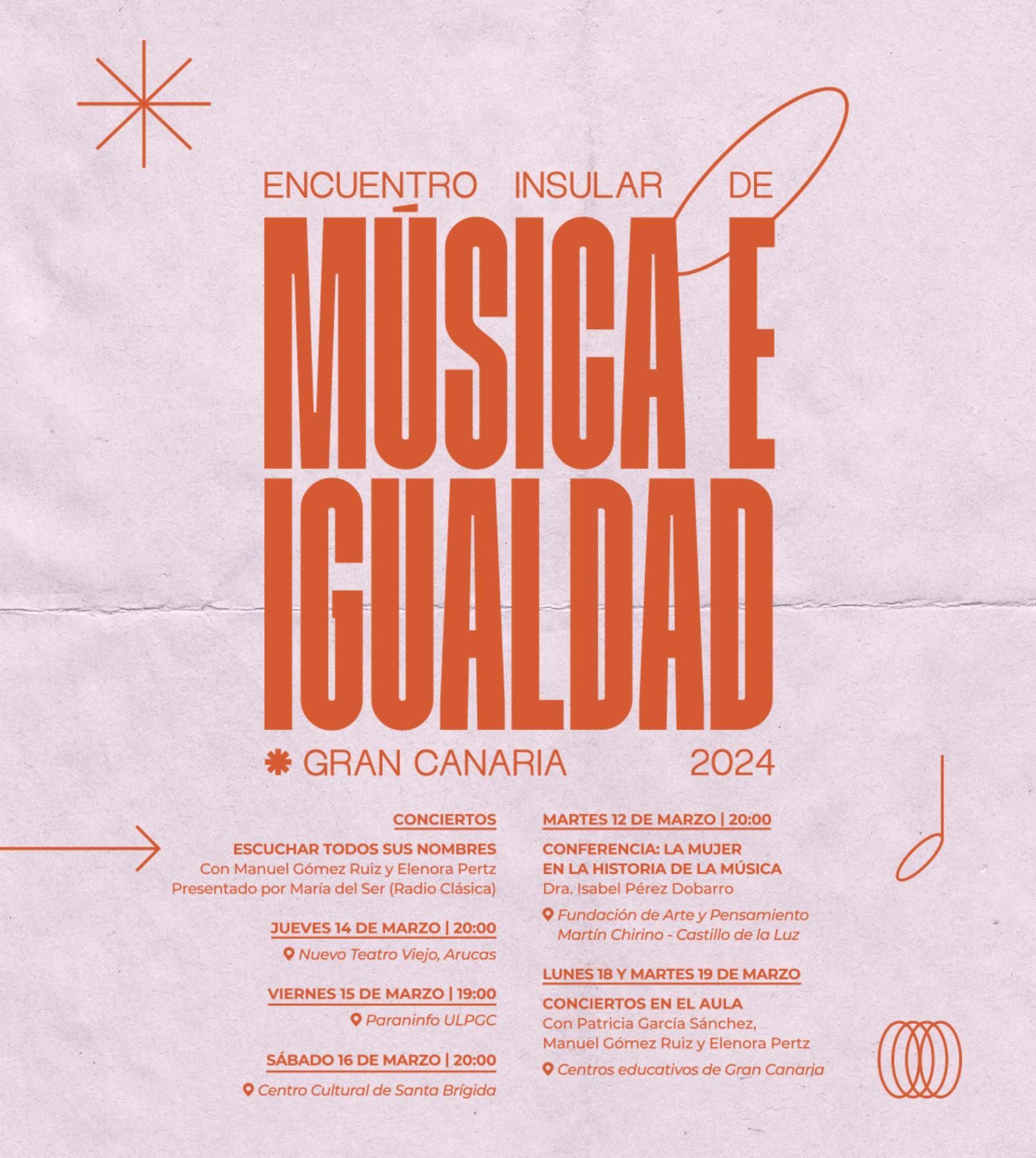 Cartel del encuentro Música e Igualdad.