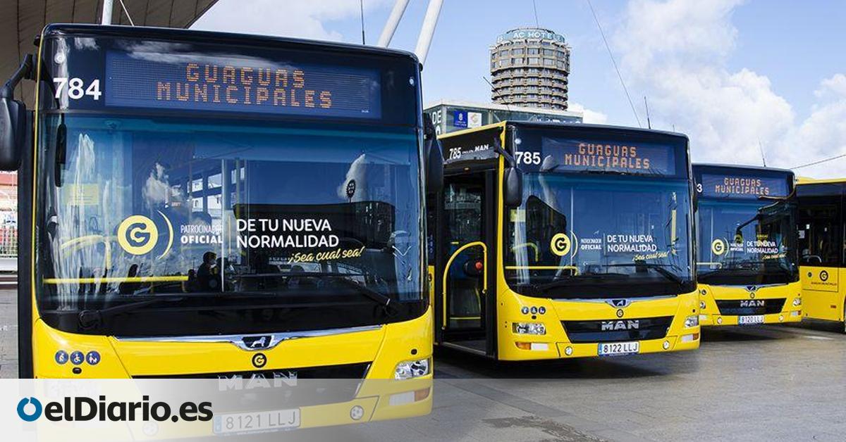 Los usuarios del transporte público en Canarias aumentan un 0,5% interanual en agosto