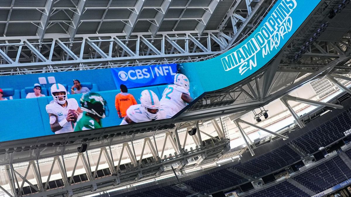 Foto de la presentación del partido de la NFL que los Miami Dolphins disputarán en Madrid