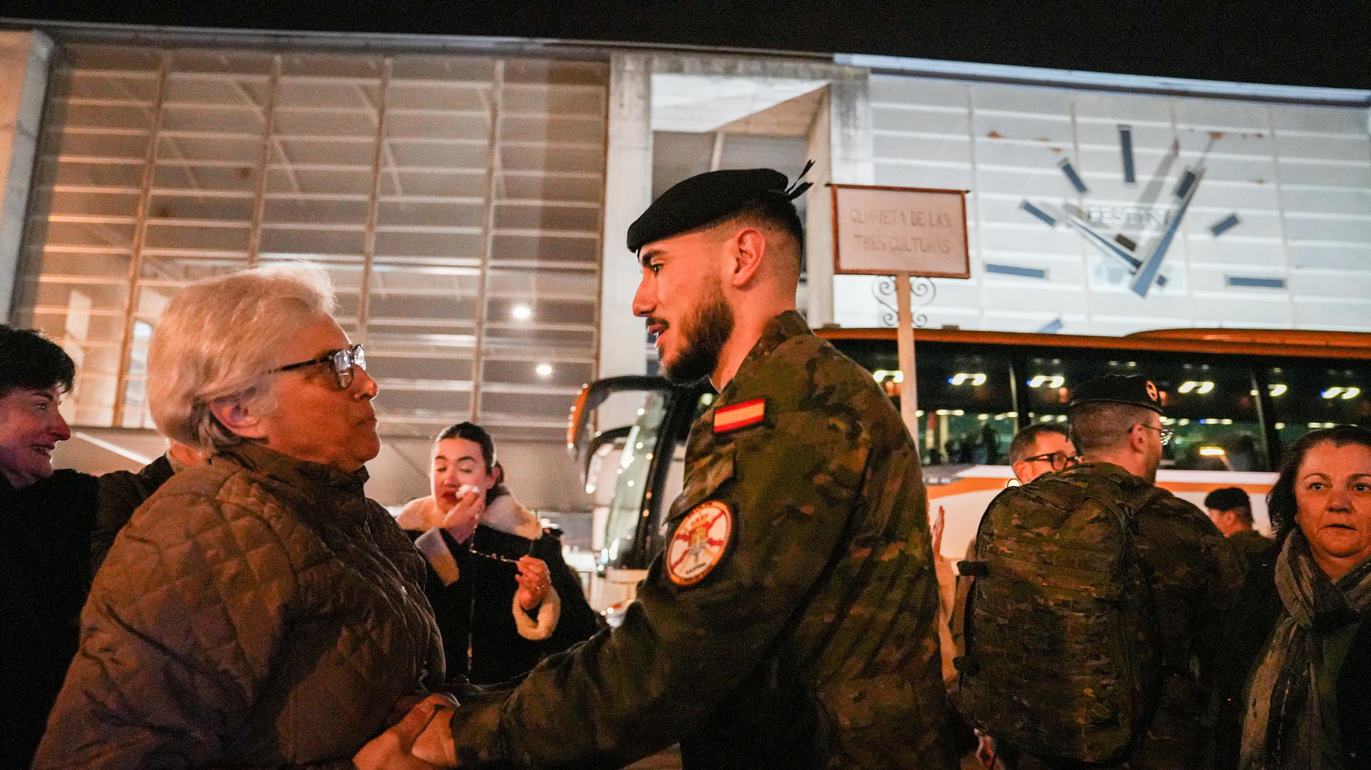 Llegada de la 1º rotación del contingente eFP XVII, con los componentes de la Brigada 'Guzmán el Bueno' X.