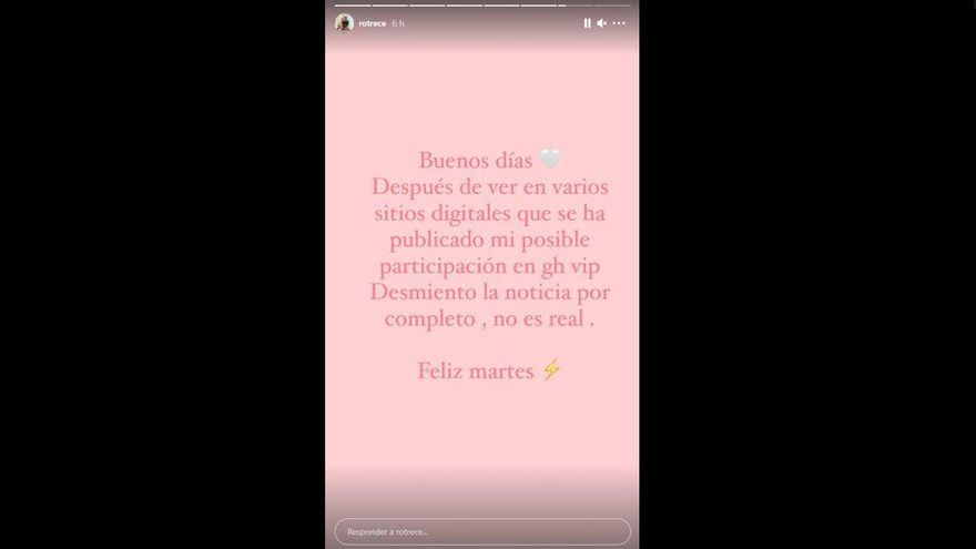 Comunicado de Rocío Flores