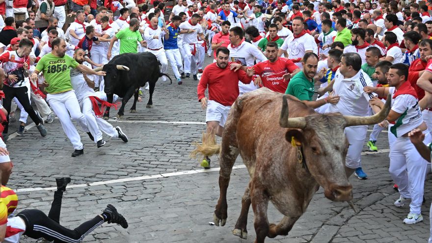 Uno de los encierros de San Fermín.