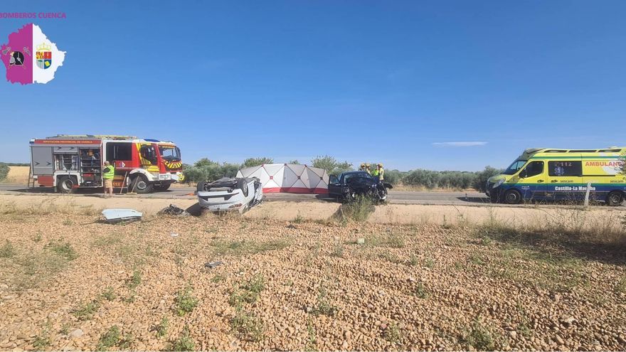 Cinco muertos y cuatro heridos tras chocar dos vehículos en una carretera de Cuenca