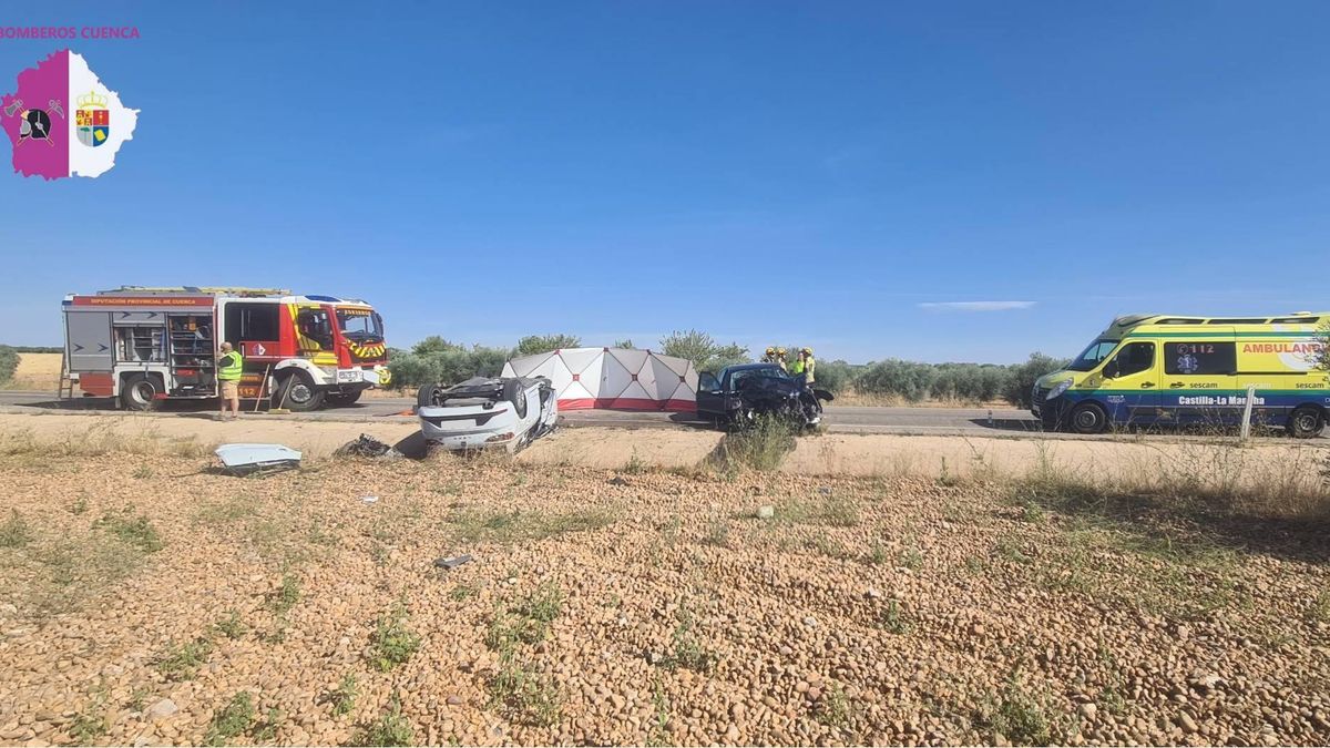 Cinco muertos y cuatro heridos tras chocar dos vehículos en una carretera de Cuenca