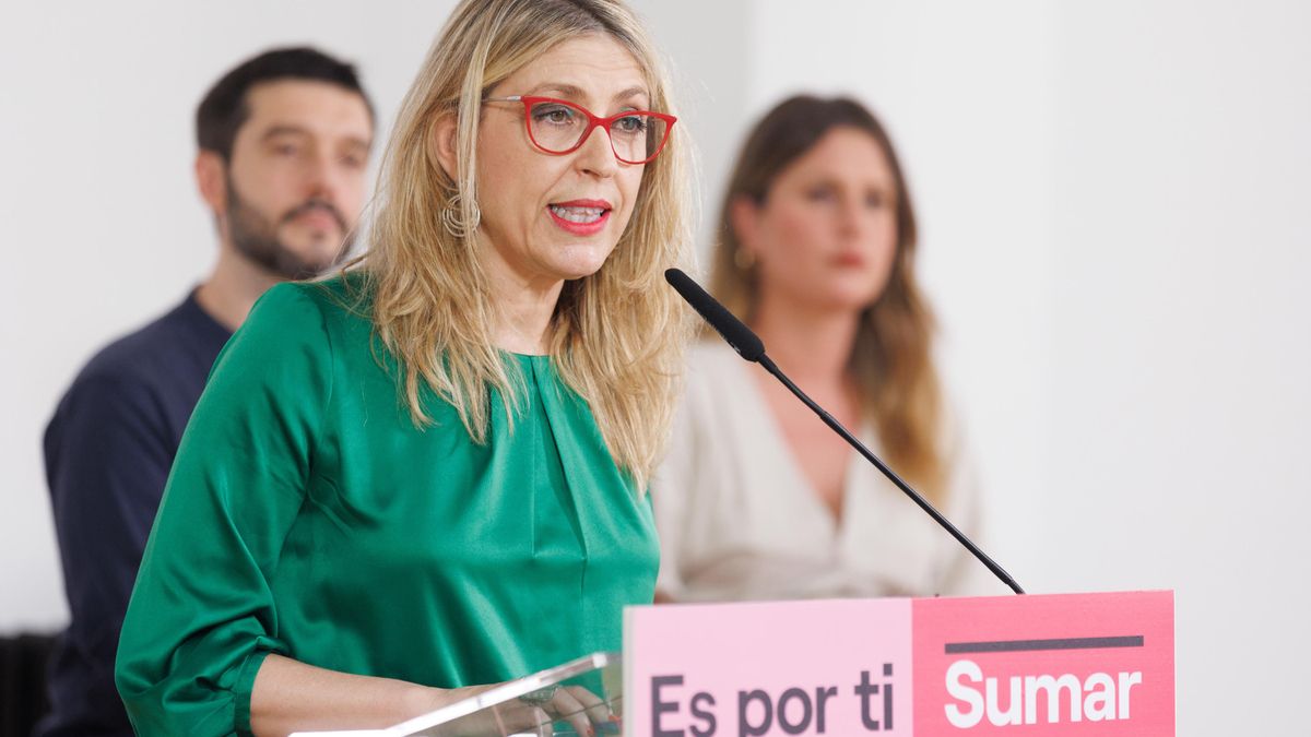 La coordinadora del programa de Sumar, María Eugenia Rodríguez Palop, interviene en la presentación del programa electoral de Sumar para las elecciones generales del próximo 23 de julio, en el Espacio Larra, a 6 de julio de 2023, en Madrid (España).