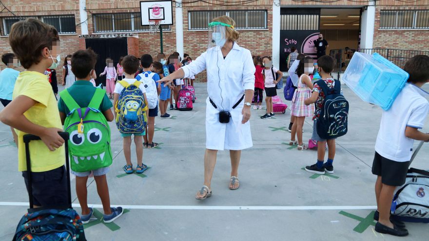 Medidas Covid preventivas en un colegio