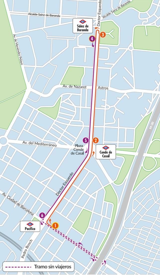 Servicio alternativo de autobús al corte de la línea 6 de Metro de Madrid