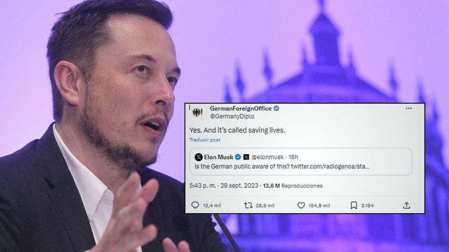 Musk pregunta si los alemanes saben que su Gobierno rescata migrantes y Exteriores responde: "Sí. Se llama salvar vidas"