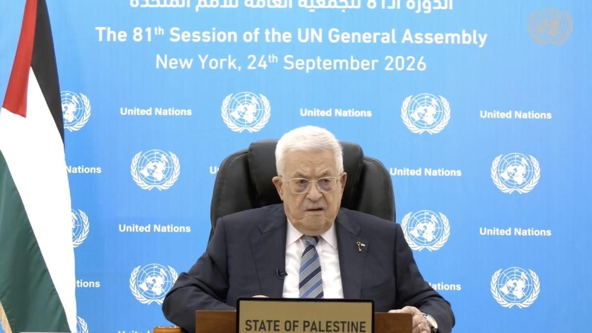 Abás interviene por vídeo en la ONU porque EEUU le ha negado el visado: "La existencia del pueblo palestino en sus tierras está amenazada"