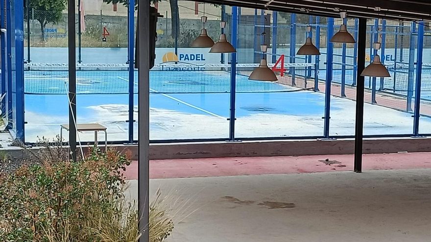 Estado de las pistas de pádel.