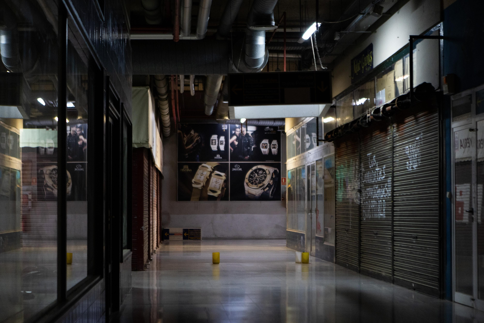 Parte de los subterráneos de la Plaza Mayor, antaño bulliciosas galerías comerciales