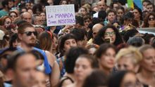 Concentración en Madrid contra la puesta en libertad de los miembros de la manada