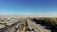 Vista de la 'boina' de contaminación en Madrid / I.C.