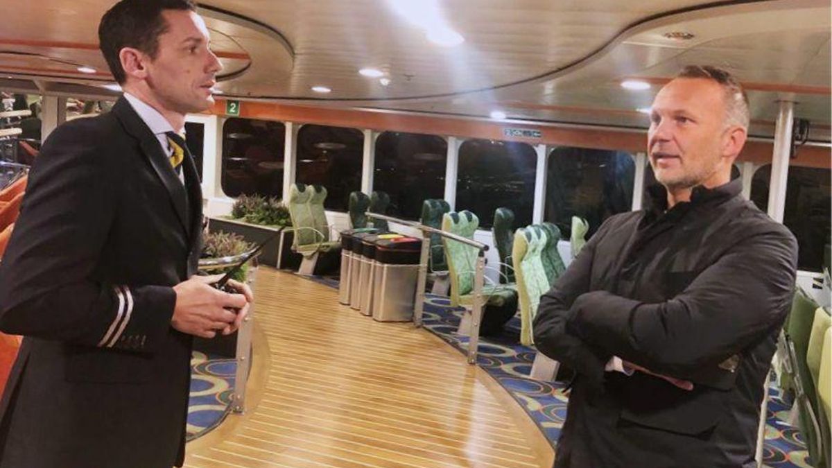 Omar Hernández, CEO de Reventón El Paso a bordo de un barco de Fred Olsen.