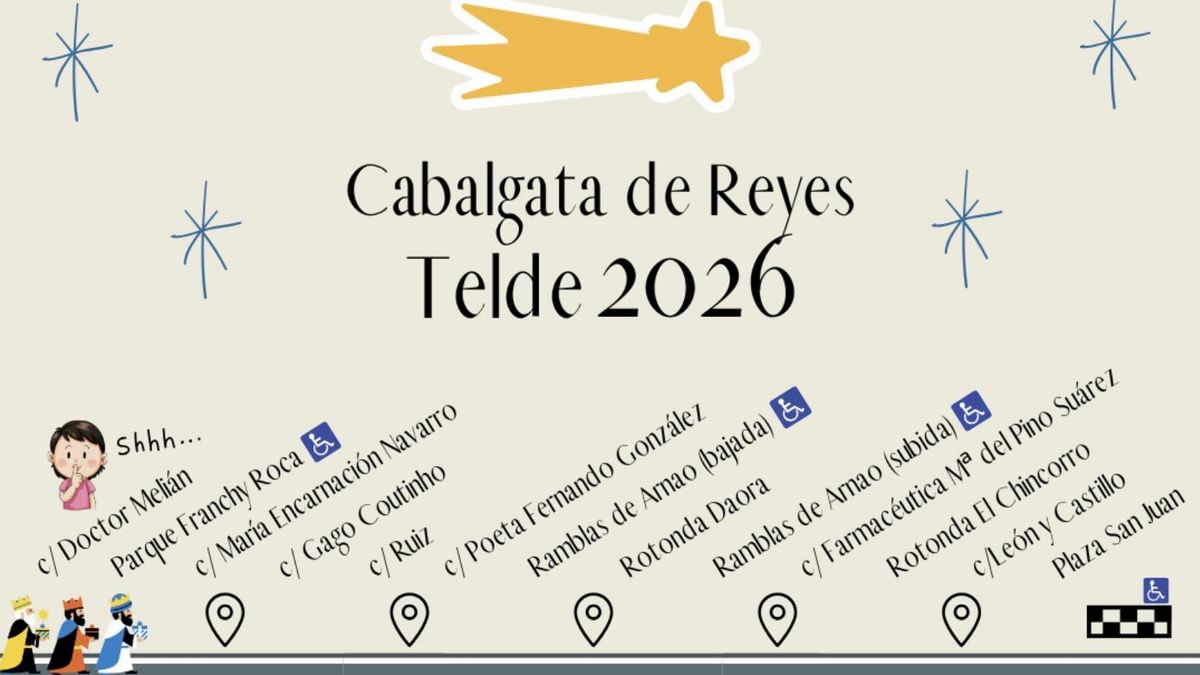 Cabalgata de Reyes en Telde: horario y recorrido de un espectáculo con una firma muy especial