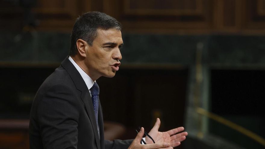 El jefe del Ejecutivo, Pedro Sánchez, en el Congreso.