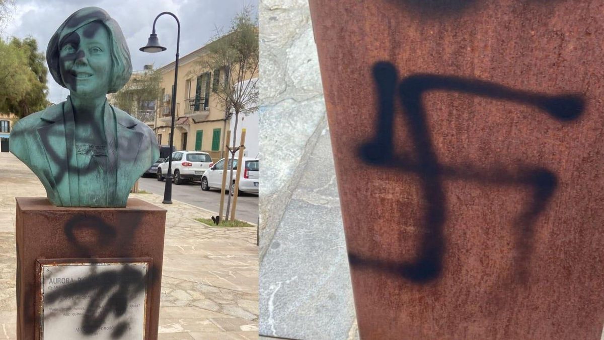 Vandalitzen el bust d'Aurora Picornell, la 'Pasionària balear' assassinada pel franquisme