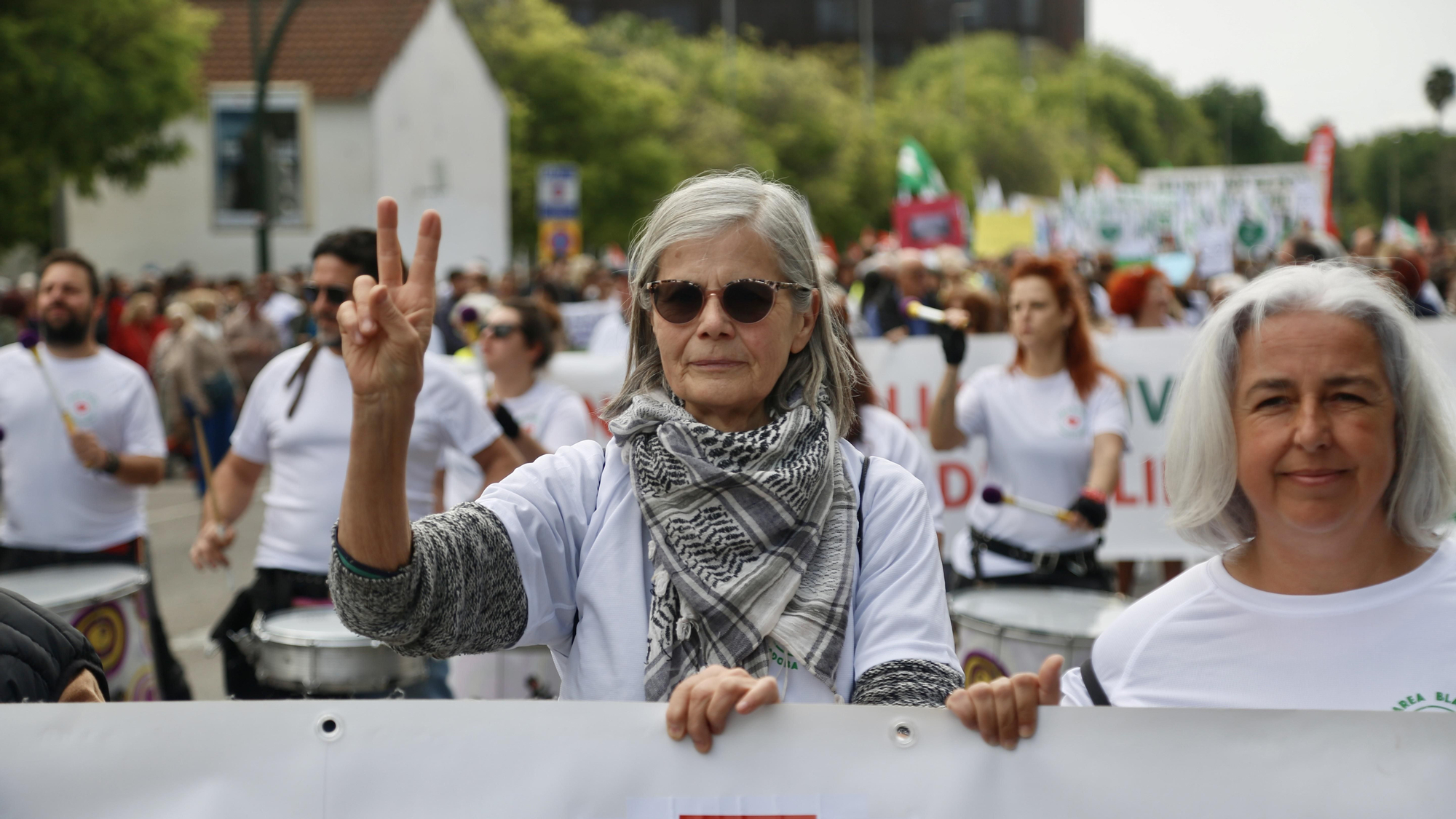 Manifestación de las Mareas Blancas por la sanidad pública